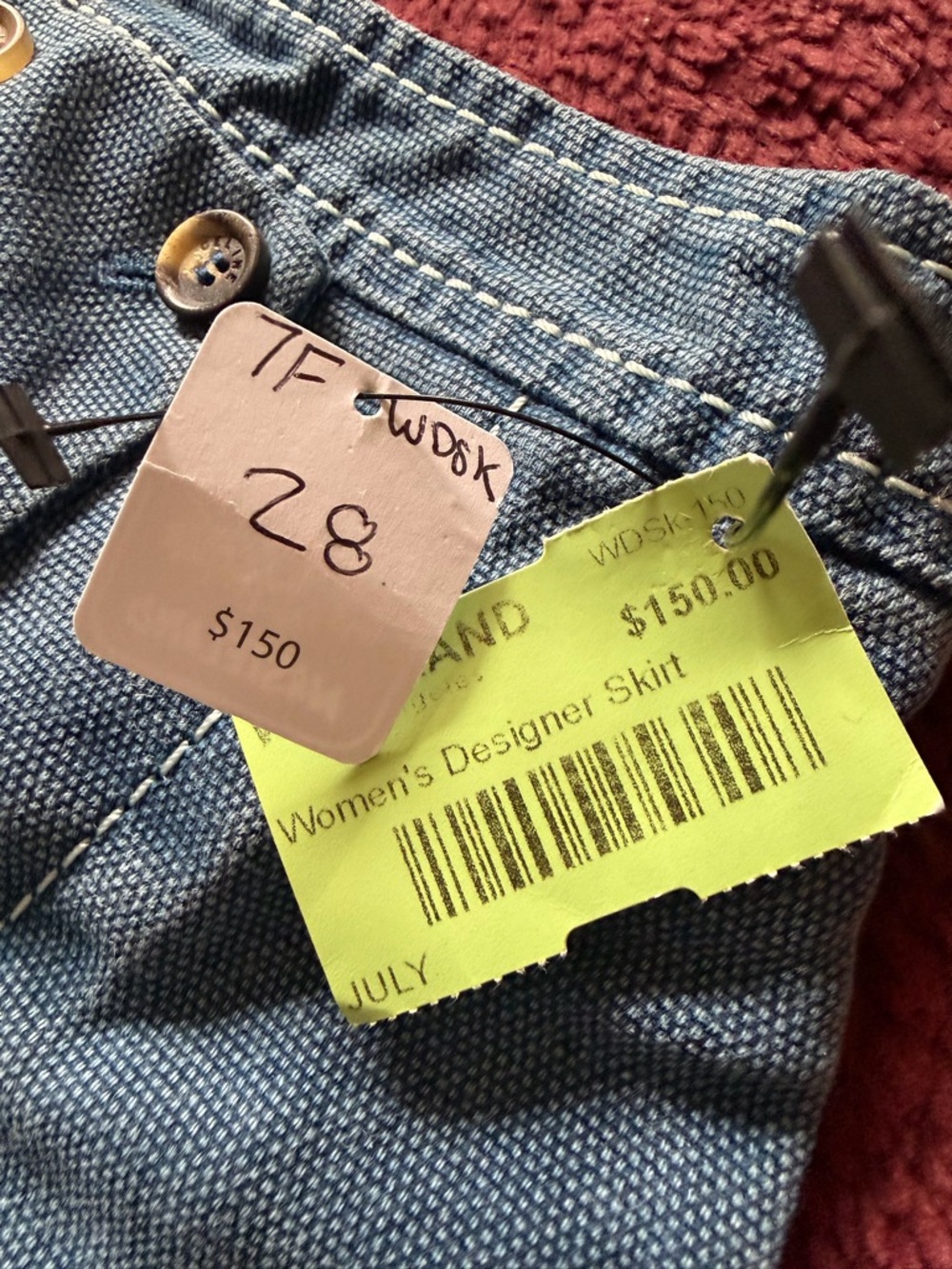 Celine Vintage Canvas Skirt - Blue - Picture 4 of 4